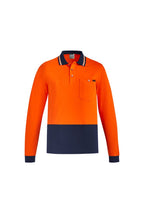 ZH430 SYZMIK MENS 100% COTTON LONG SLEEVE WORK POLO SHIRTS