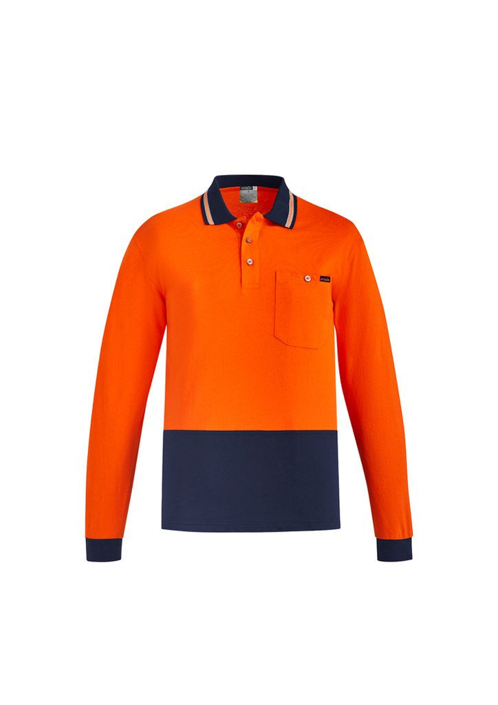 ZH430 SYZMIK MENS 100% COTTON LONG SLEEVE WORK POLO SHIRTS
