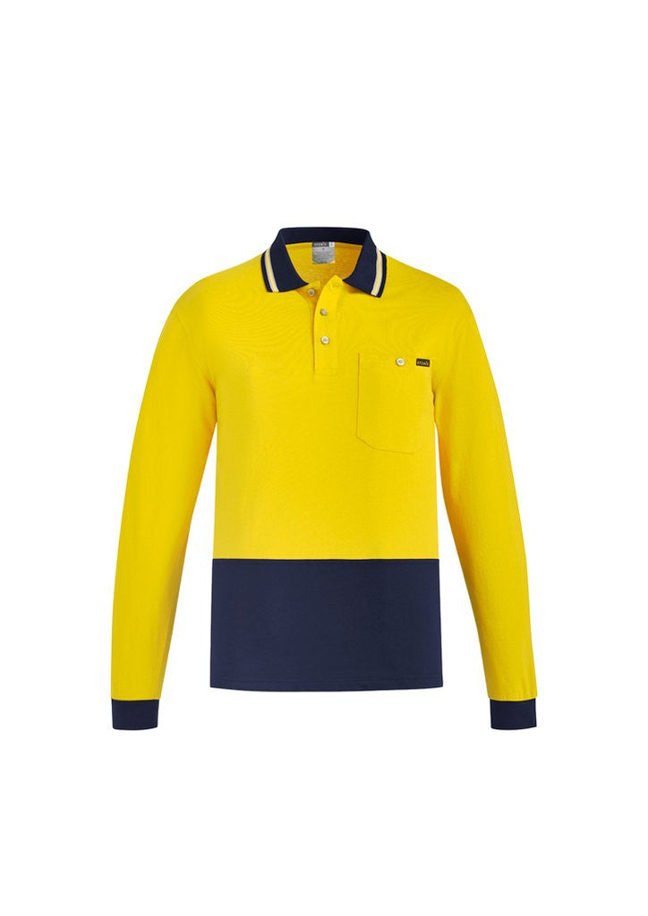 ZH430 SYZMIK MENS 100% COTTON LONG SLEEVE WORK POLO SHIRTS